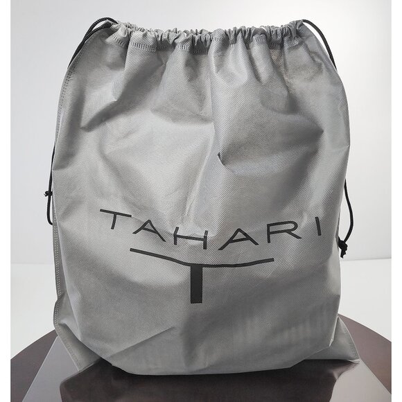 NWT Tahari Logo Hobo Handbag Striped Purse Satchel Vegan Recycled Beige $139 12" - Picture 6 of 13